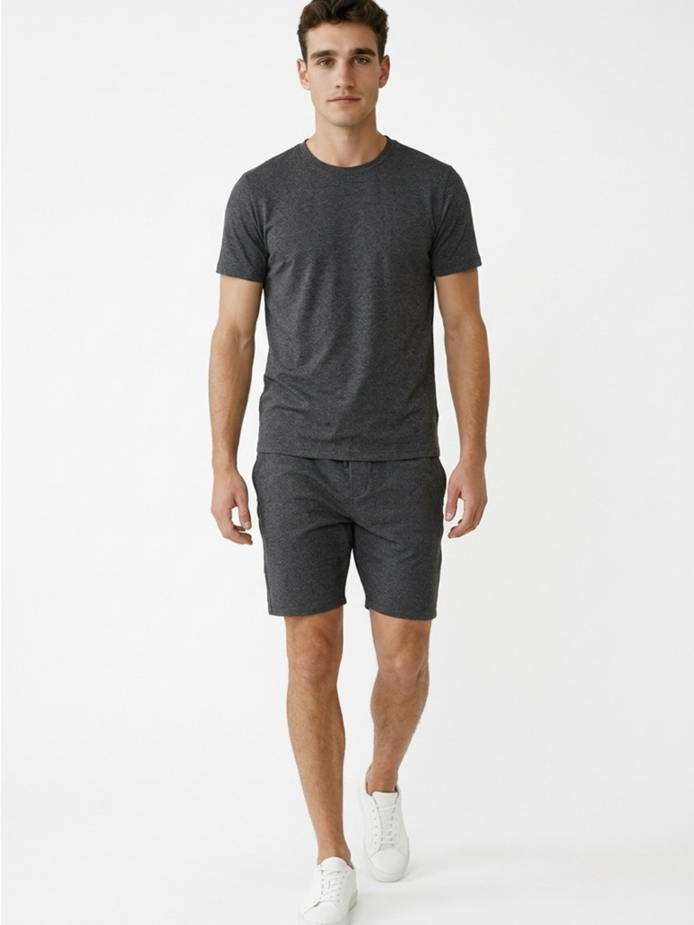 Public Rec Sweat Shorts Men's 42R (40) Gamechanger All Day Gray Knit Drawstring